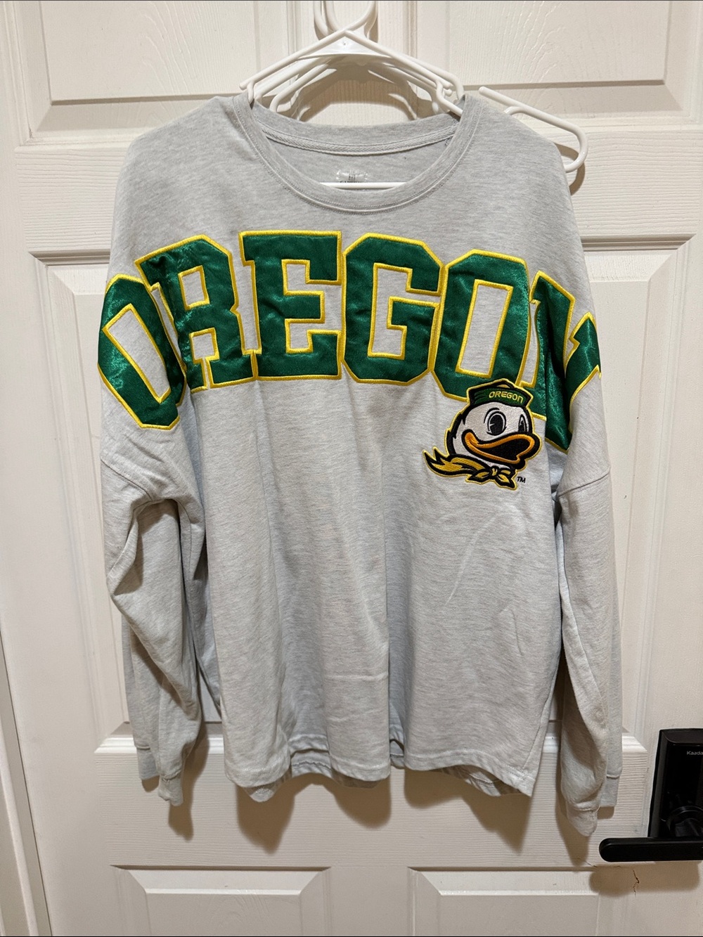 Oregon Team Graphic Long-Sleeve Tee - Gray/Green